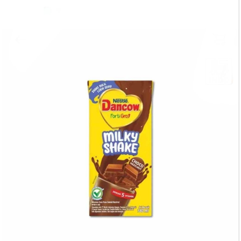 

Dancow susu uht milky shake choco hazelnut TPK 180 ml