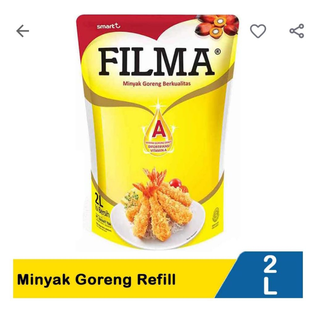 

(LANGSUNG KIRIM) FILMA MINYAK GORENG 2 LITER DAN MERK LAINNYA 1 KARTON