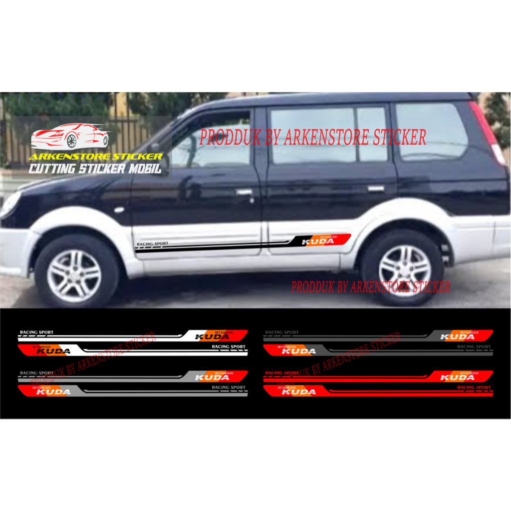 Stiker mobil Mitsubishi Kuda cutting stiker sticker mobil Kuda stiker terbaru