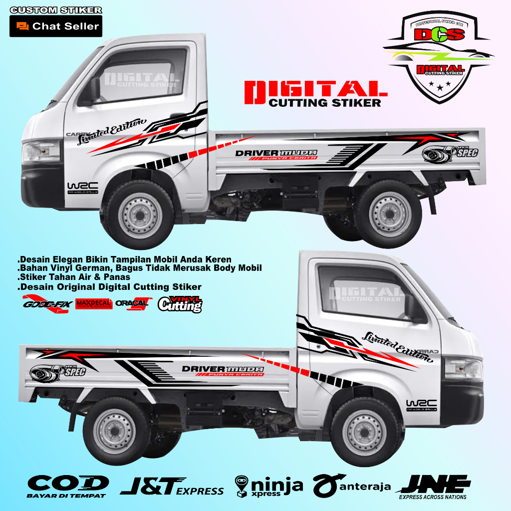 NEW Sticker mobil pickup carry stiker sticker mobil pick up suzuki new carry