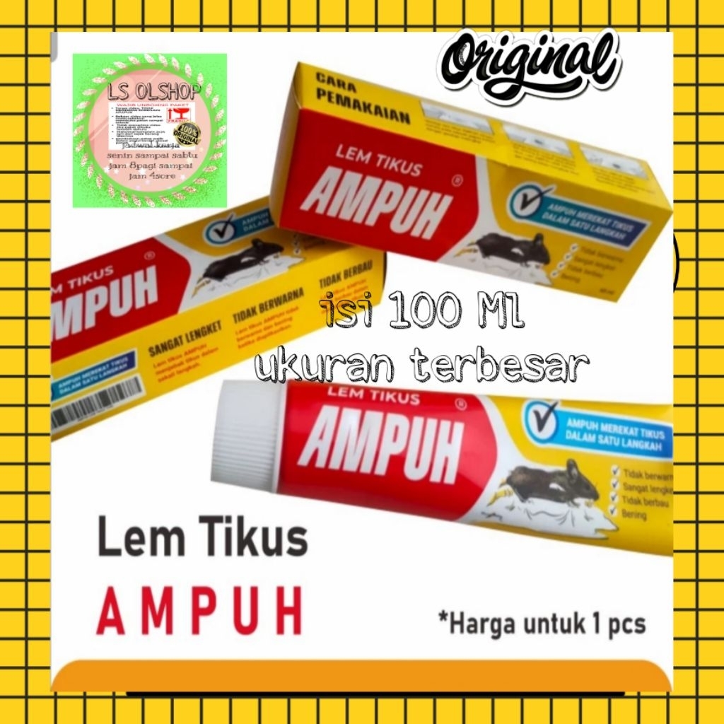 1 tube lem tikus ampuh lem tikus gajah tube jebak tikus