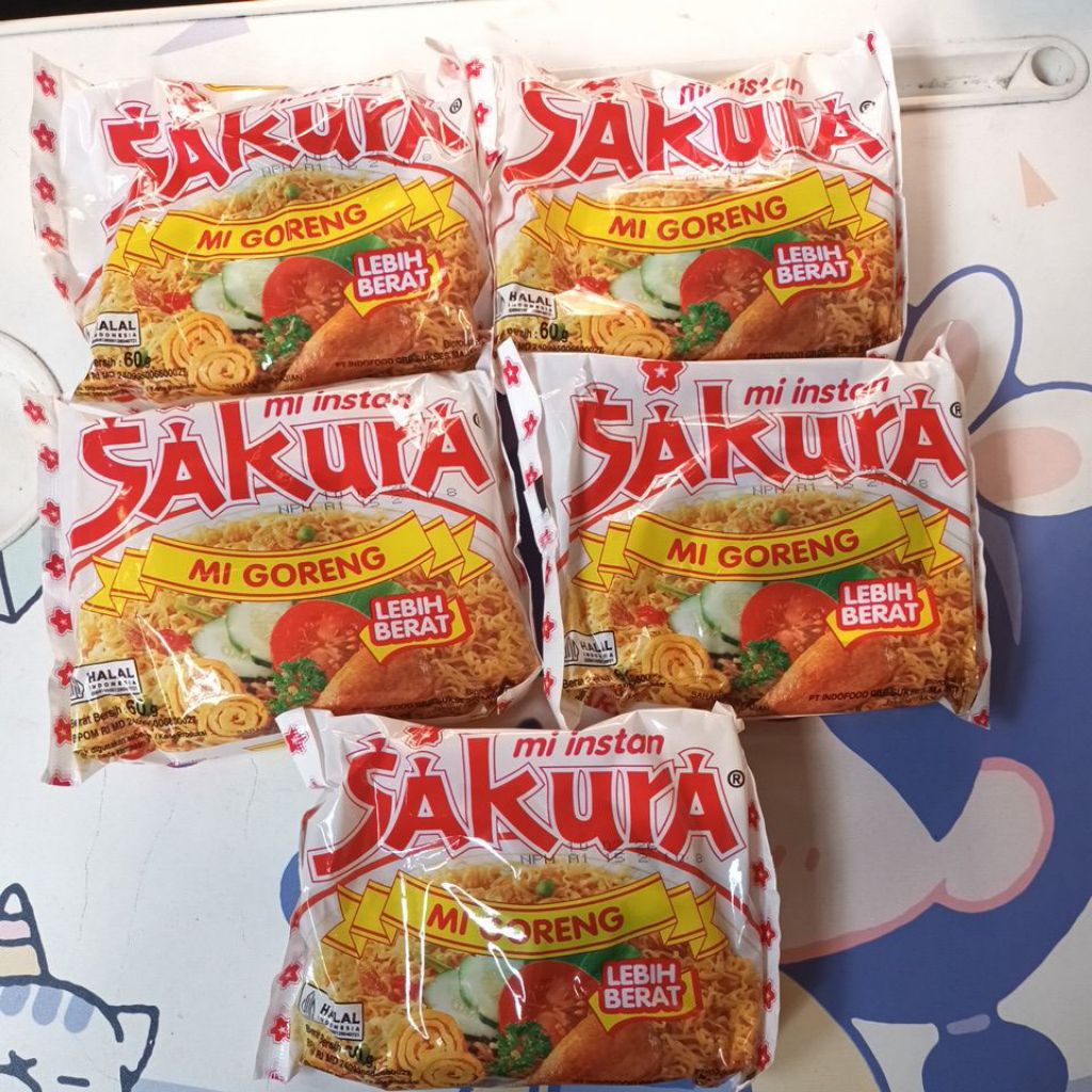 

5 PCS MIE INSTAN SAKURA MIE GORENG 60G