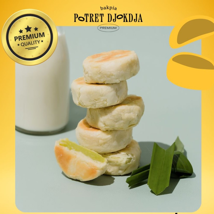 

BAKPIA PANDAN SUSU PREMIUM - BAKPIA POTRET DJOKDJA OLEH OLEH KHAS JOGJA ISI 4 PCS
