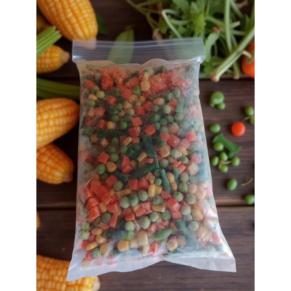 

Vegetable Mix Frozen 4 Way Sayur Beku Jagung Wortel Kacang Polong Buncis 500 gram