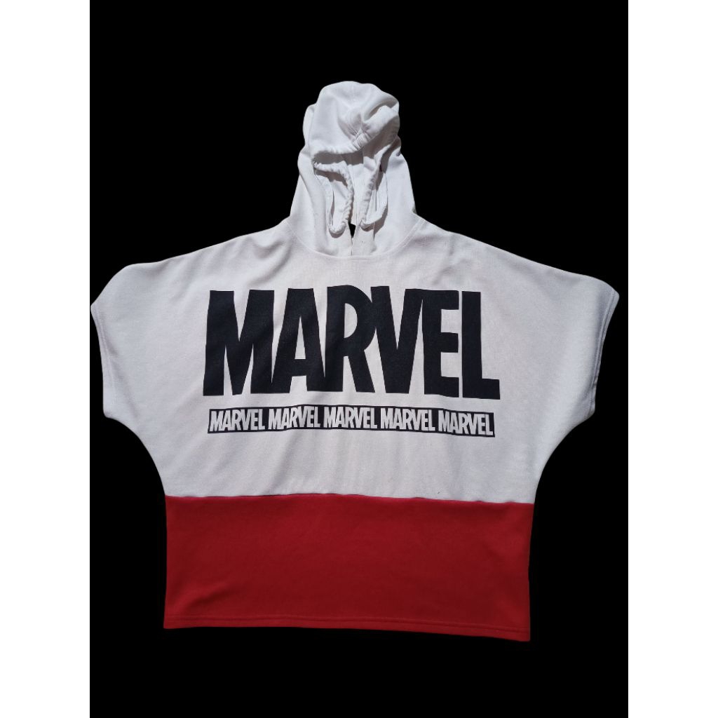 Jaket Hoodie Marvel Lengan Pendek