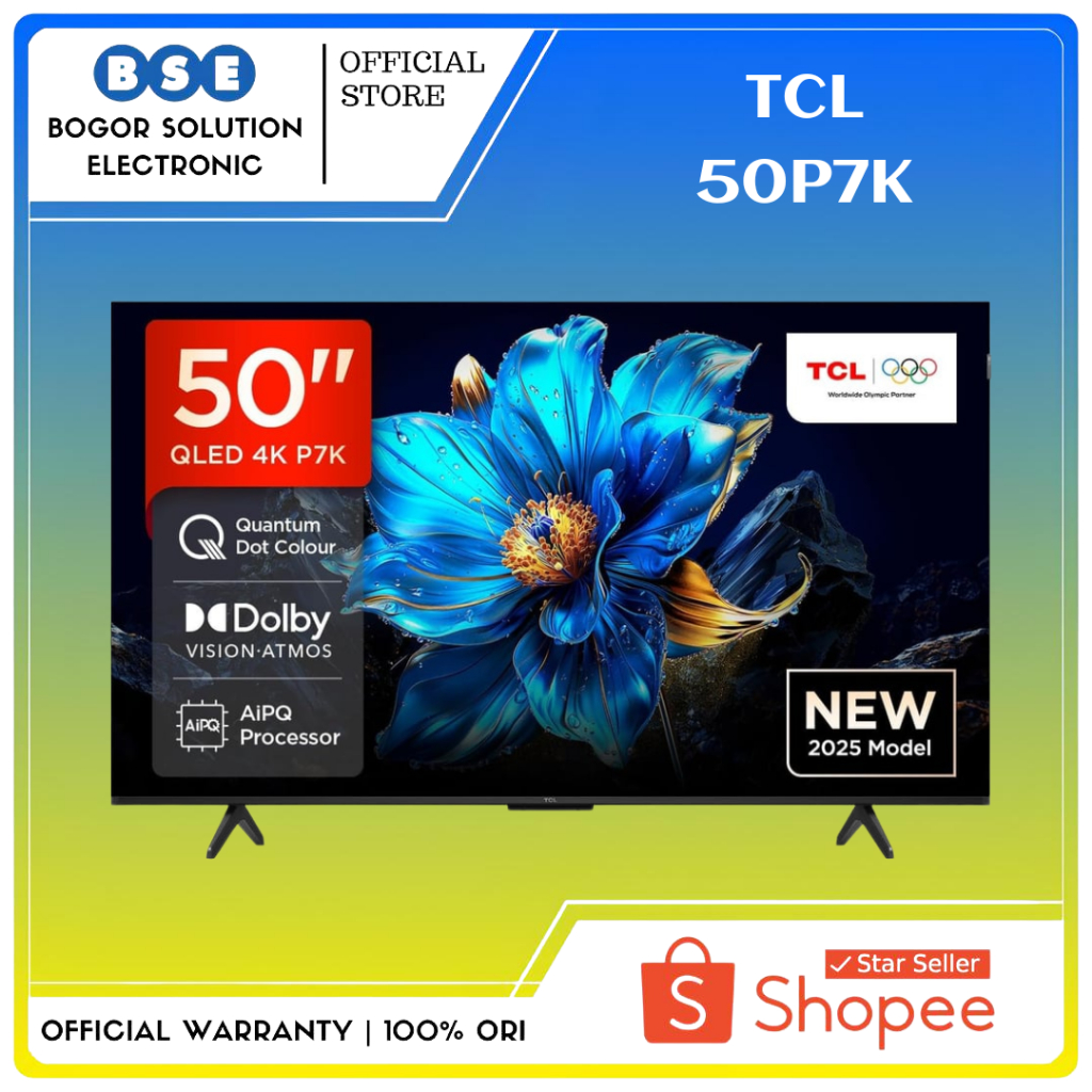 QLED TCL 50 Inch Google TV TCL 50P7K 4K UHD Dolby Atmos TCL 50P7K