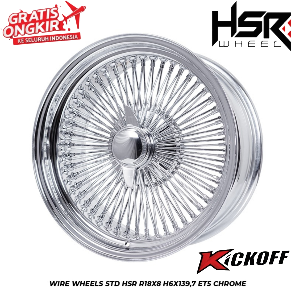 Velg chrom ring 18 bisa buat mobil pajero fortuner hilux triton dll HSR WIRE WHEELS STD