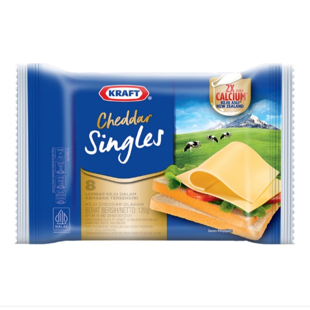 

Kraft Keju Tinggi Kalsium Lembaran 8 x 15 g