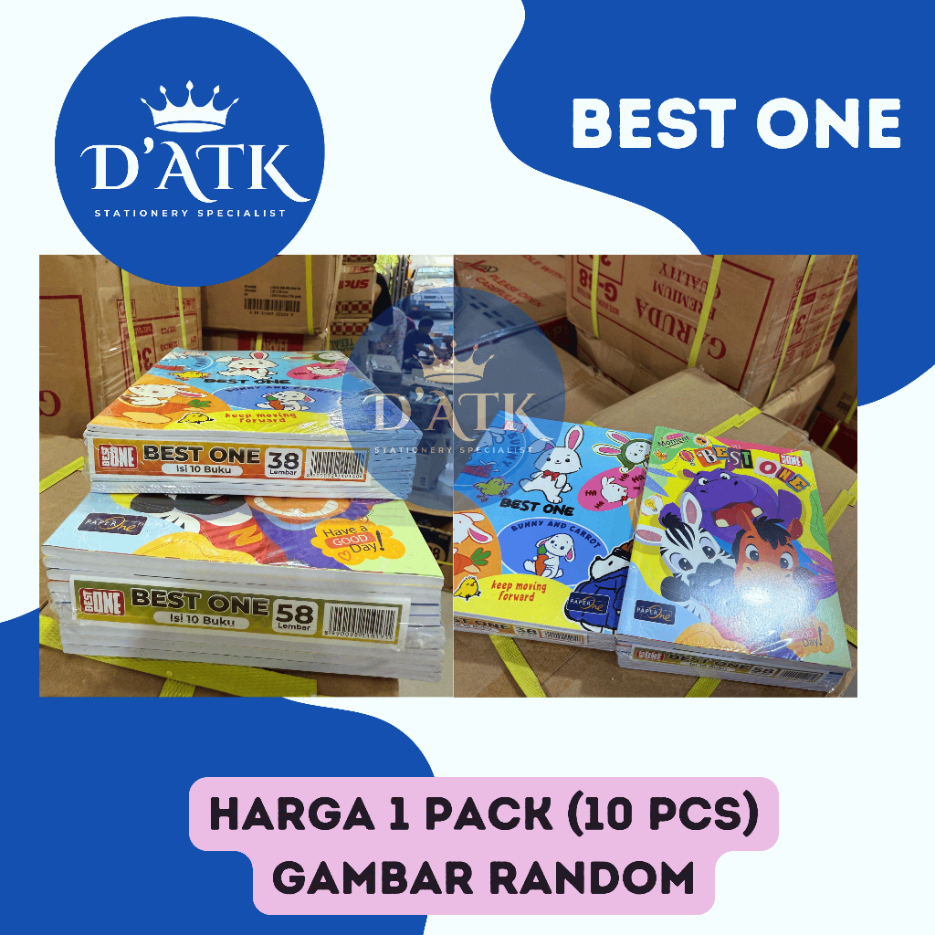 

Buku Tulis Catatan Best One (Paper One) Motif karakter lucu 38/58 Lembar - 1 Pack (10 Pcs) Mirip SIDU