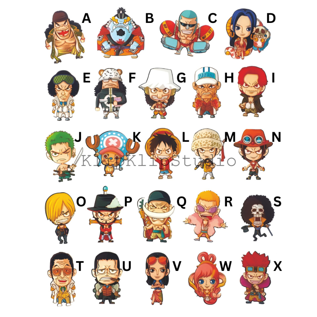 Sticker Stiker One Piece Chibi Lucu Anime Jepang Japan - KK - A3D