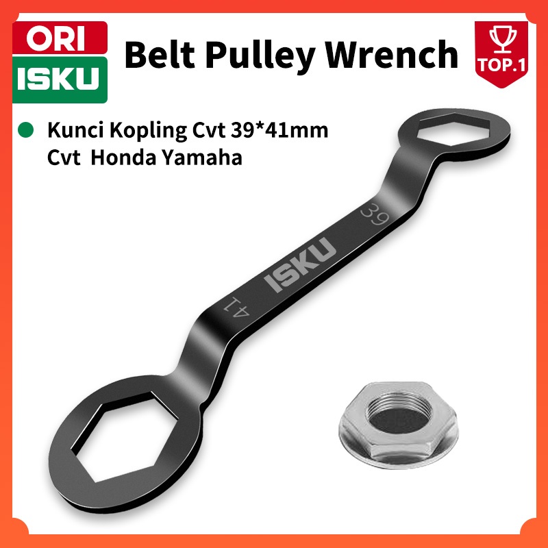 ISKU Kunci Mur Kopling CVT Motor Matic 39x41mm 34x39mm Kunci Torsi Buka Pully Pulley Belakang Kampas