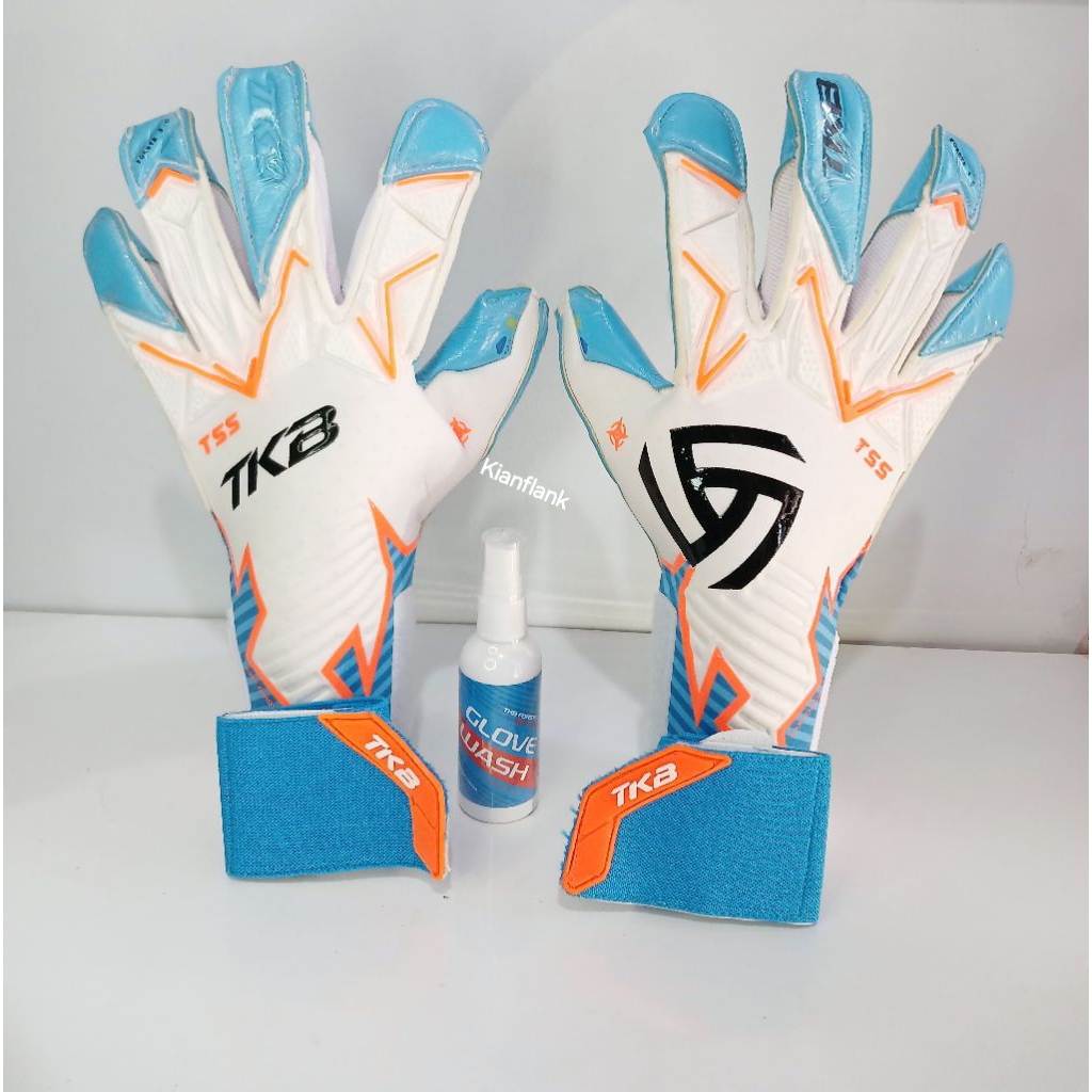 GLOVE TKB FORSTE 3.0 EXPLOSION WHITE BLUE 2025 (HYBRID ROLL CUT ) FREE ID NAME SARUNG TANGAN KIPER