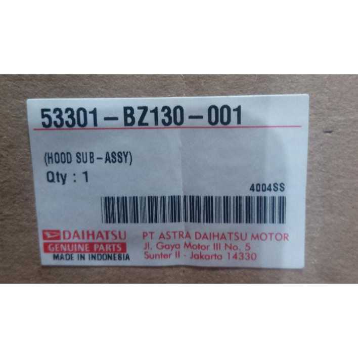 KAP MESIN DAIHATSU TERIOS/ TOYOTA RUSH 2006-2014 / 53301-BZ130-001
