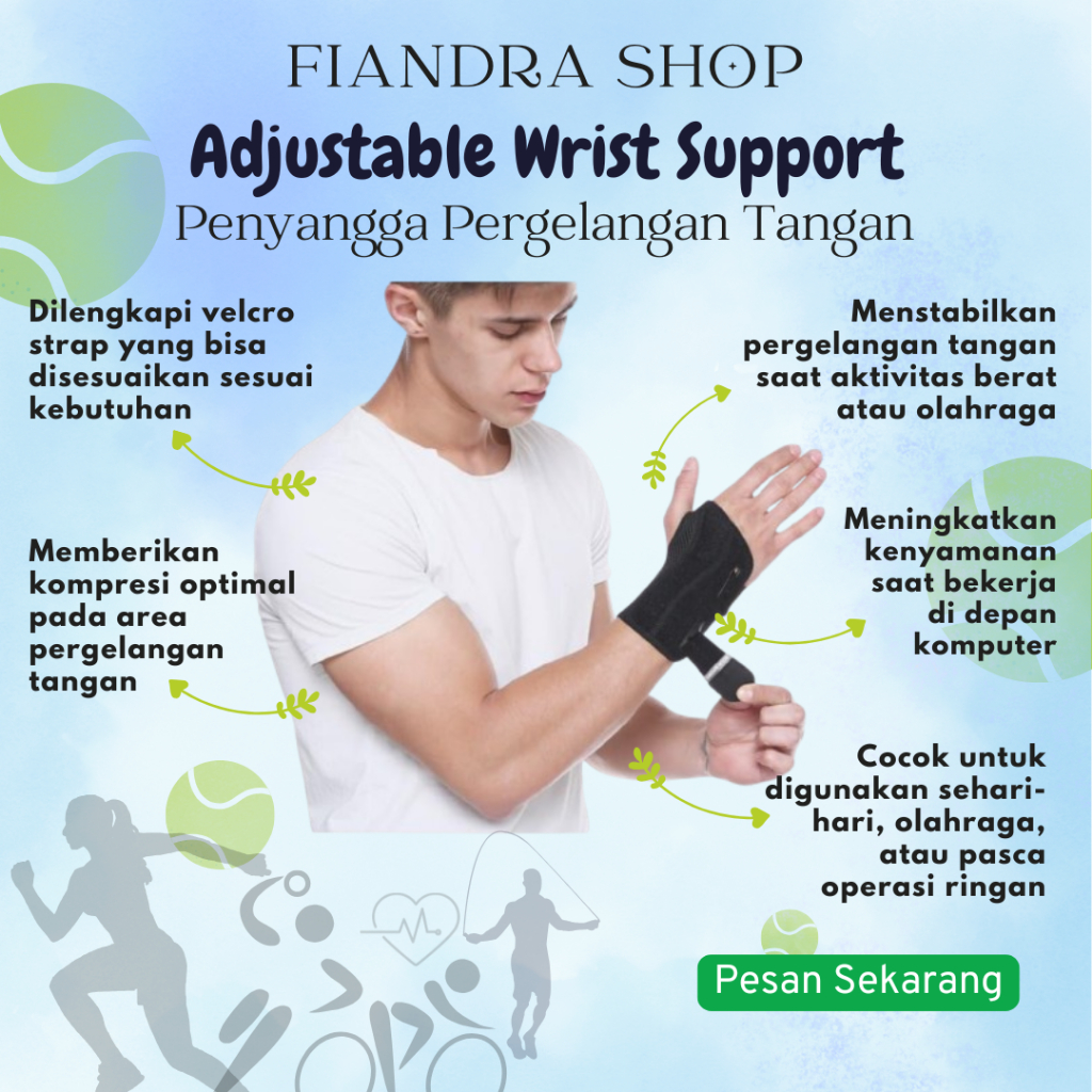 Pelindung Pergelangan Tangan Wrist Hand Brace Palm Support Splint For Carpal Tunnel Arthritis WRIST 