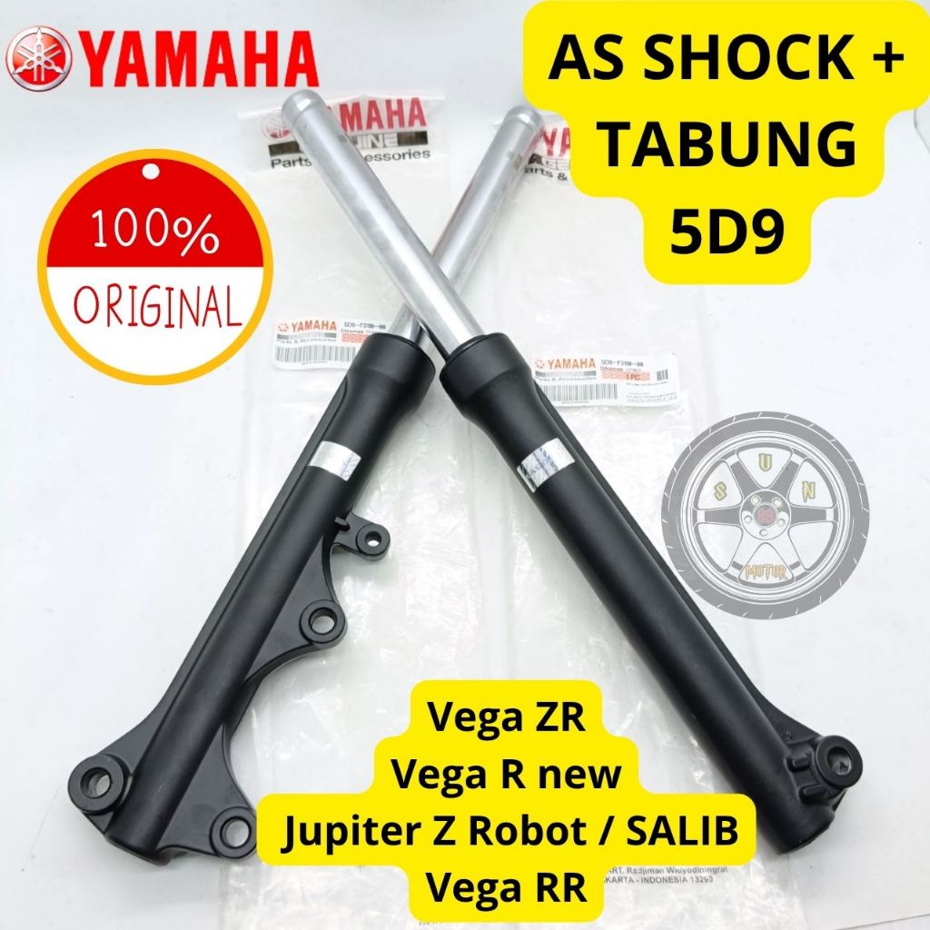 AS SHOCK DEPAN + TABUNG 5D9 ORI YAMAHA VEGA ZR , VEGA R NEW , JUPITER Z ROBOT , VEGA RR KUALITAS ASL