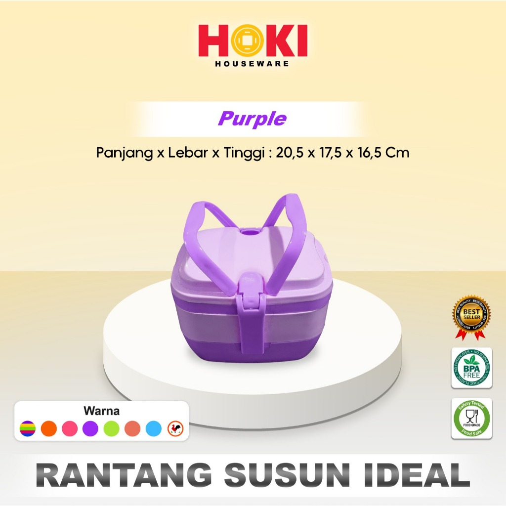 bestpromo rantang susun ideal / rantang set / rantang minimalis / rantang susun plastik
