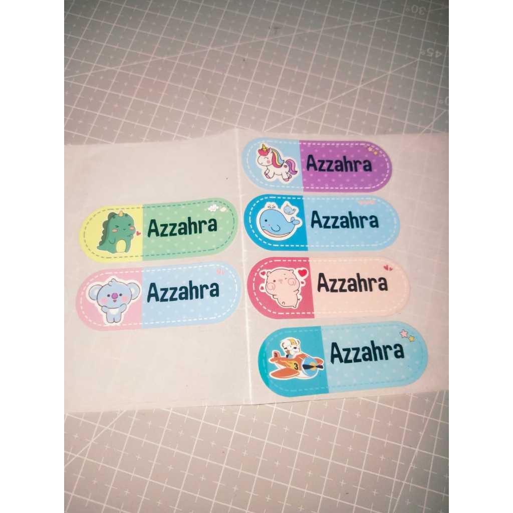 

Stiker nama custom anti air / stiker lebel, stiker untuk kain seragam sekolah