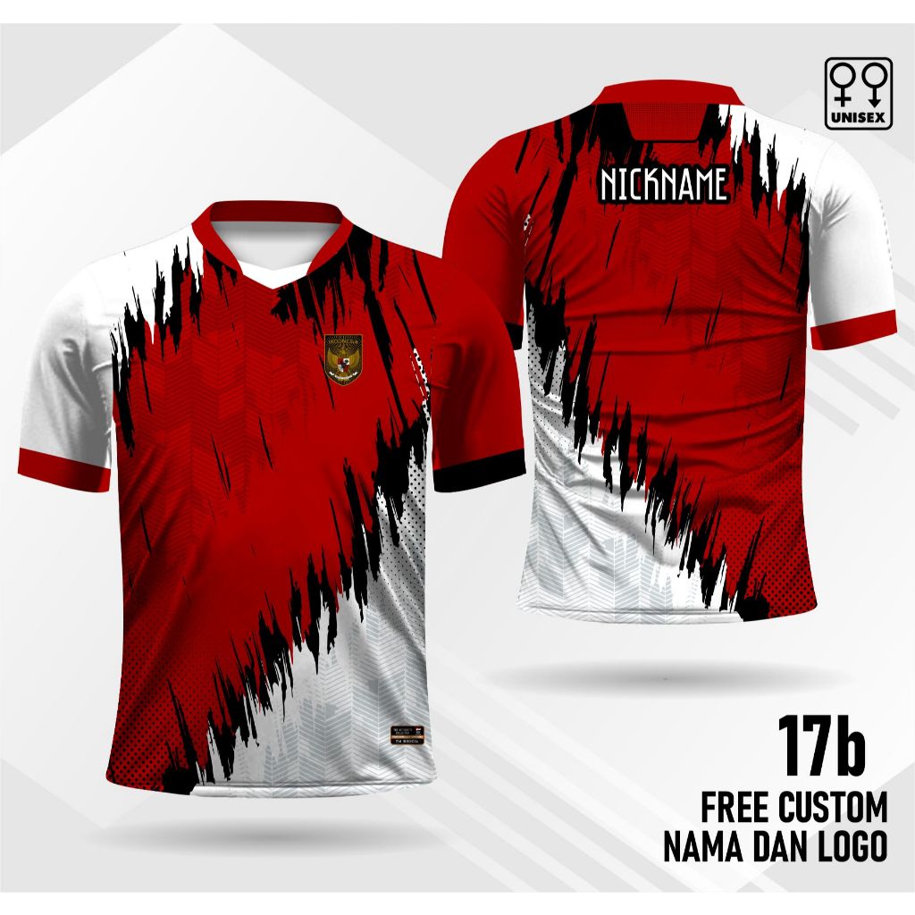 Kaos Merah Putih Jersey Merah Putih Hut Ri Jersey 17 Agustus Jersey Indonesia
