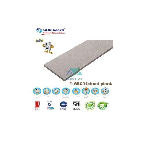 Mahoni Plank GRC 30 cm motif Kayu datar / Lisplang 8 x 300 x 3000 mm