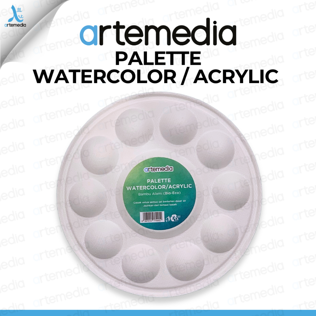 

Artemedia Bio-Eco Disposable Palette Watercolor Acrylic Palet Lukis Bambu