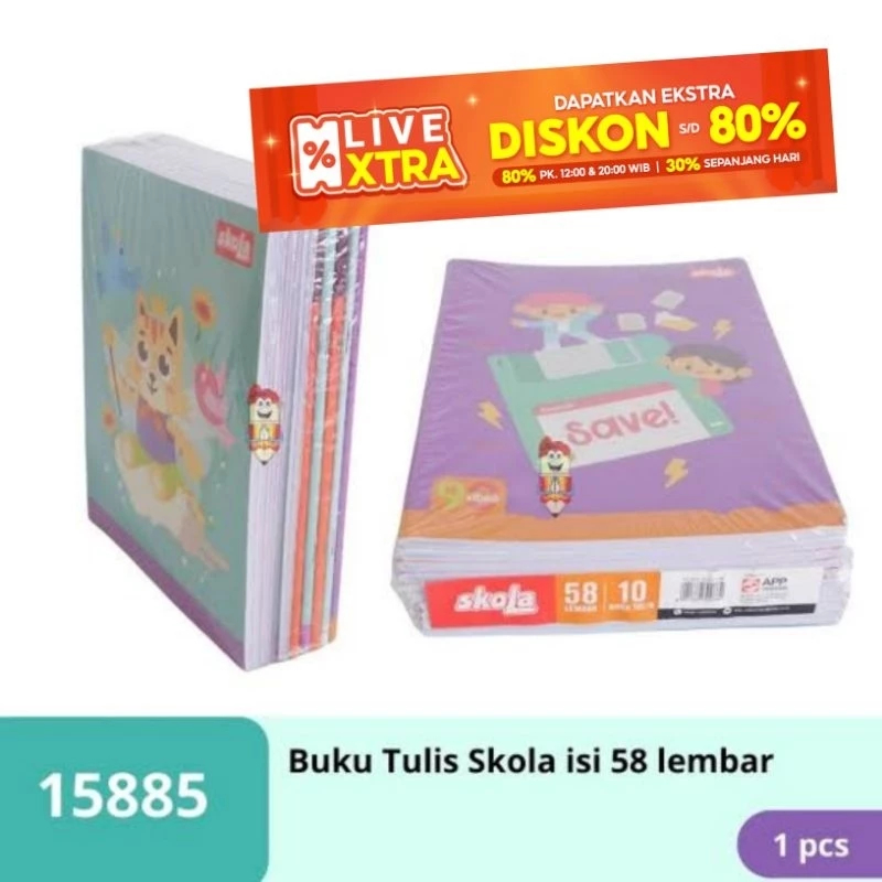 

Buku Tulis Skola by SIDU 58 Lembar isi 10 pcs/ Buku sekolah
