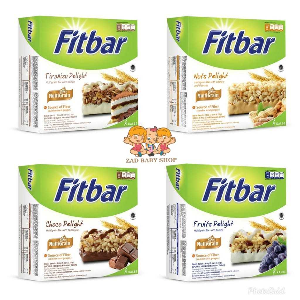 

Fitbar Rasa Tiramisu, Chocolat, Fruit, & Cheese | cemilan sehat untuk diet 1 box isi 5 pcs