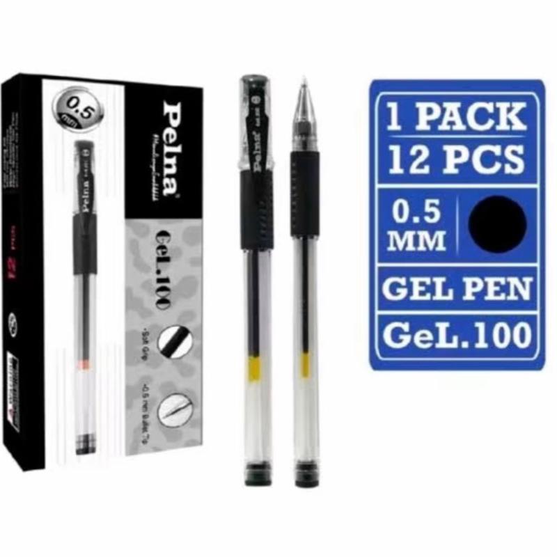 

Gel pen/pulpen gel 0,5mm 1 pack isi 12pcs pena pelna Gel.100 / Gel 200 Stationery Bolpen Hitam Tinta