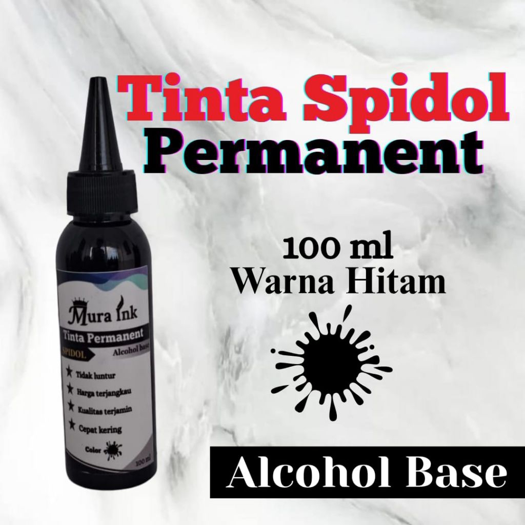 

Tinta spidol permanent hitam 100 ml alkohol mura ink
