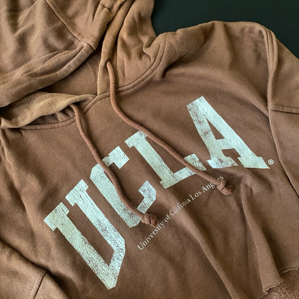 preloved hoodie crop oversize hnm x ucla