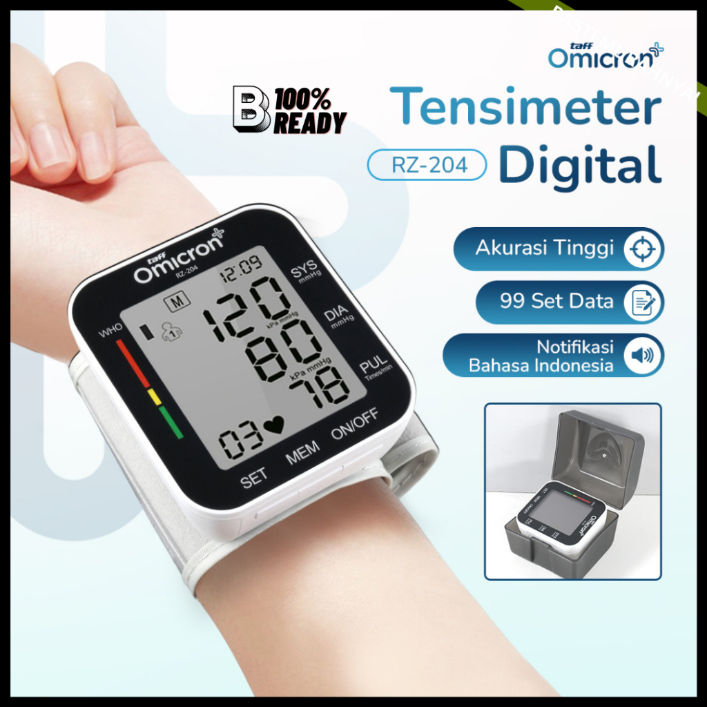 Tensimeter Digital Smart Wirst Band / Tensi Darah Digital / Tensimeter / Blood Pressure Monitor
