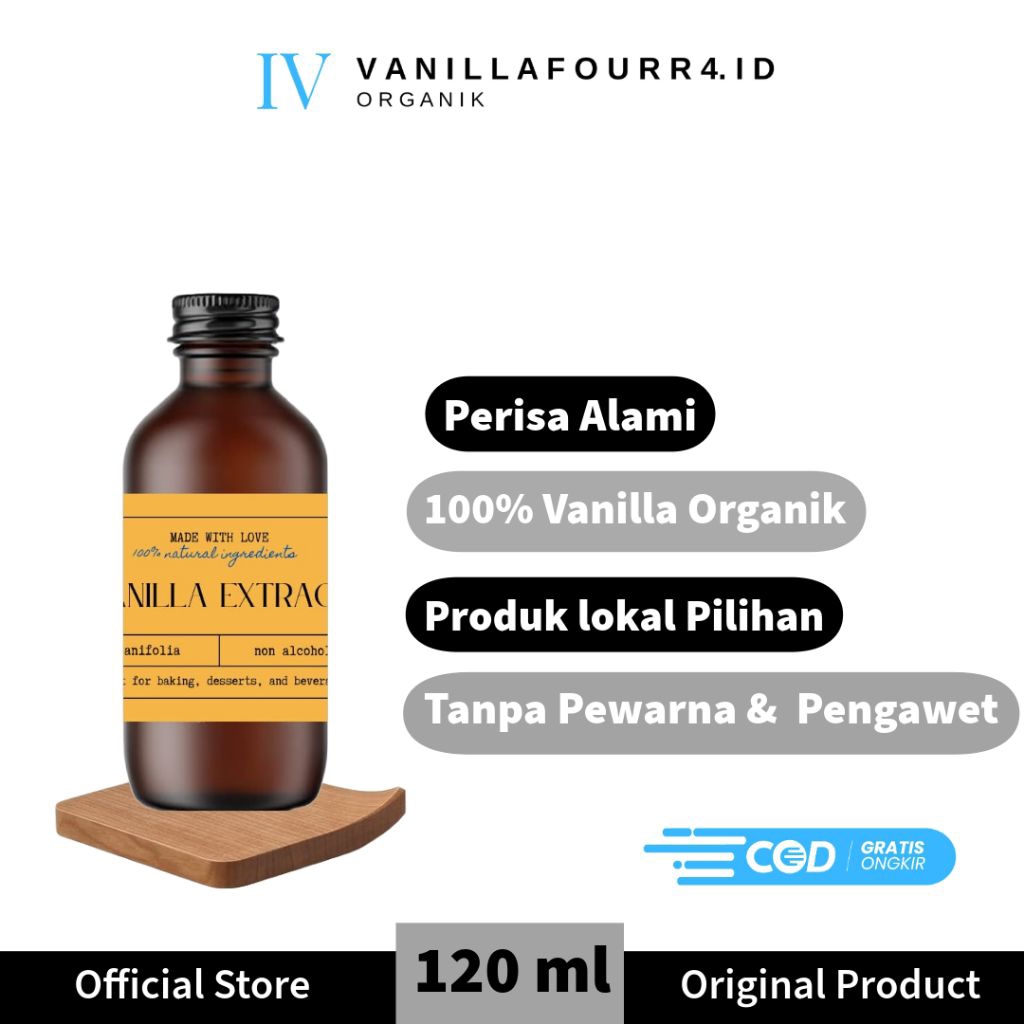 

Vanilla Exract premium gourmet 120ml homemade halal (non alkohol) + seed