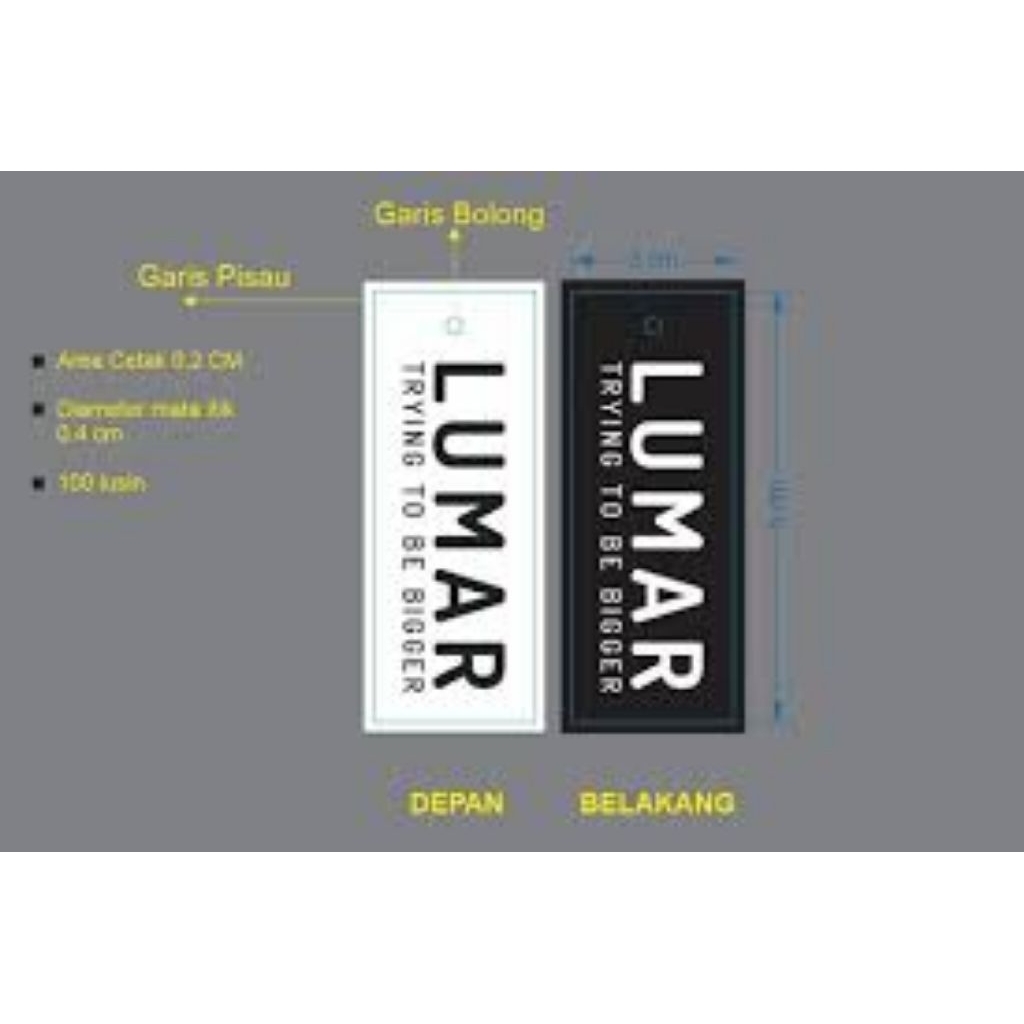

Hangtag bahan kertas super premium