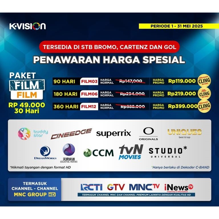 Receiver Dekoder TV Bracket K Vision Bromo Cartenz Kvision Lgsat Optus Visionku Gardiner Paket Film 