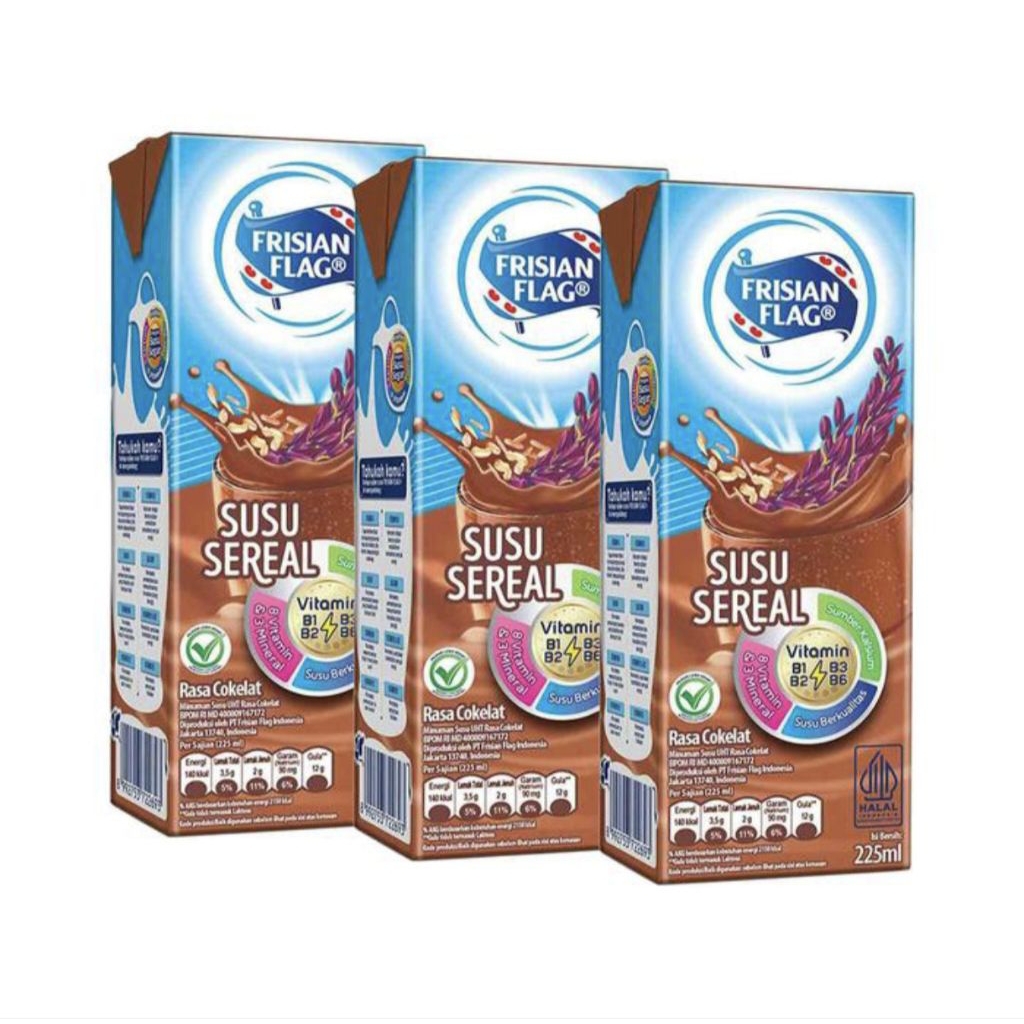 Frisian Flag Susu Bendera Uht Cokelat (225 ml) Frisian Flag Kotak