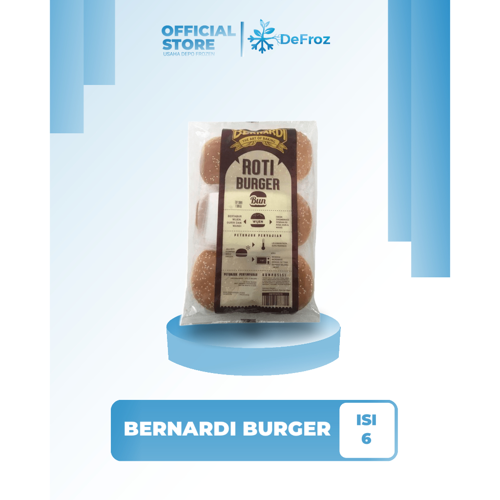 

Roti Burger Original Wijen Bernardi Isi 6