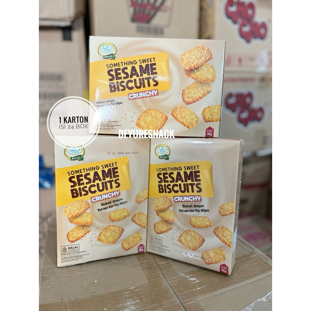 

Denex Sesame Biscuits Crunchy 1 karton 24 x 90 g Snack Hajatan