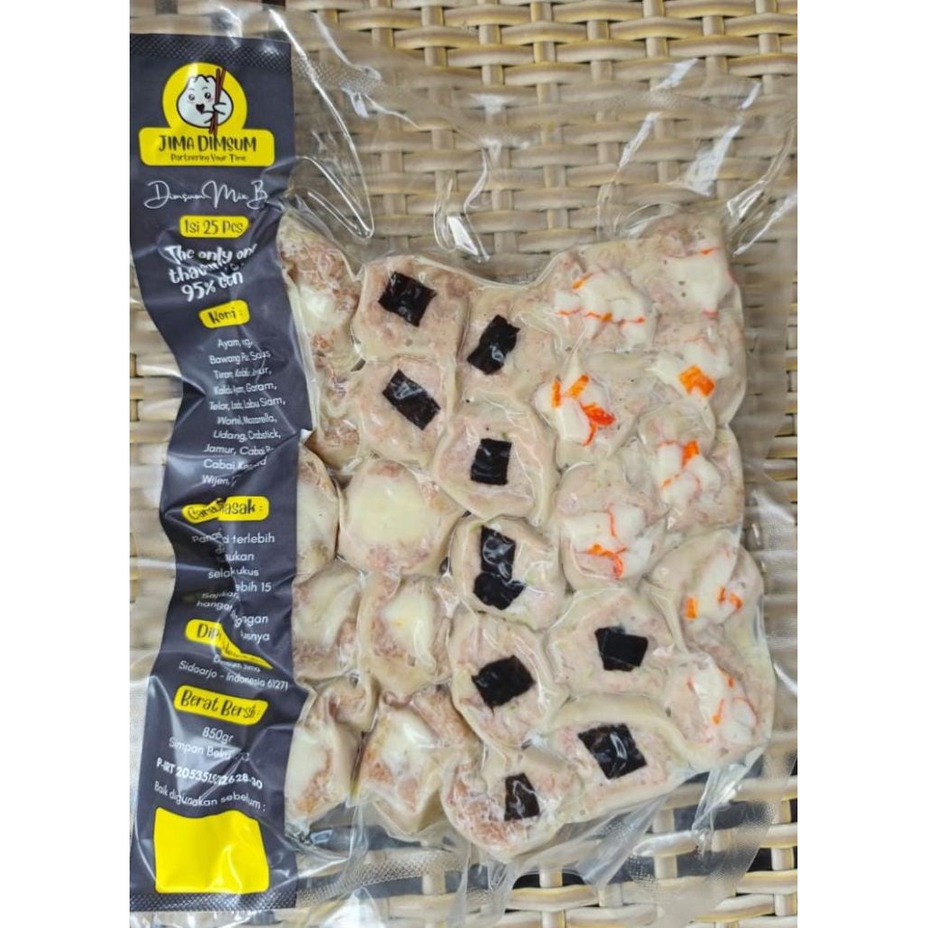

siomay dimsum mix (jamur, moza, crab) isi 25