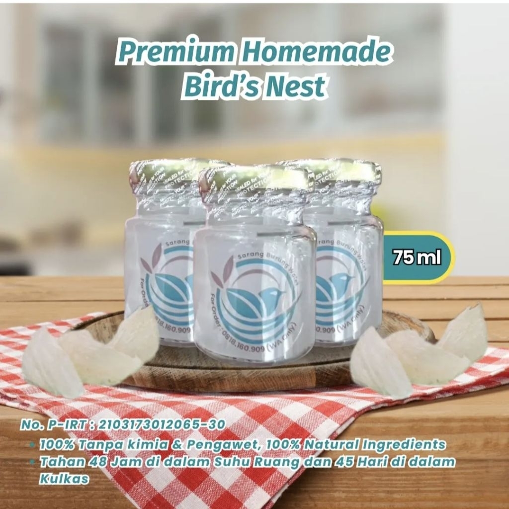 

Sarang Burung Walet (Pricilla Bird Nest) Premium Quality - isi 10 jar