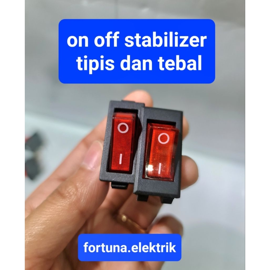 ON OFF/SAKLAR STABILIZER TEBAL SWITCH GEPENG 3PIN LAMPU AC 220 Volt