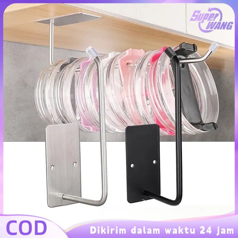 Gantungan Topi Dinding Stainless Rak Topi Dinding Tempel Serbaguna Tempat Display Topi Cantolan Topi