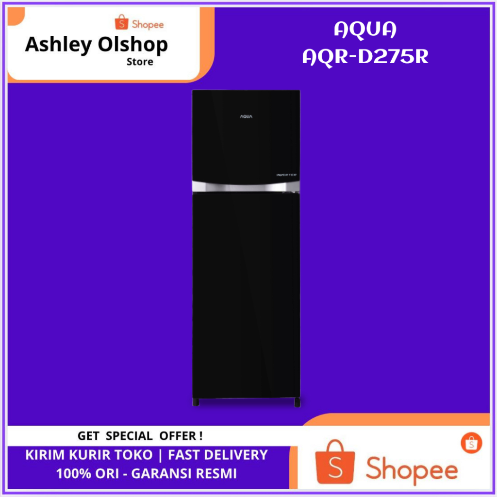 Kulkas Aqua 2 Pintu AQUA AQR-D275R AQUA AQR-D275RBK 220L | AQRD275R