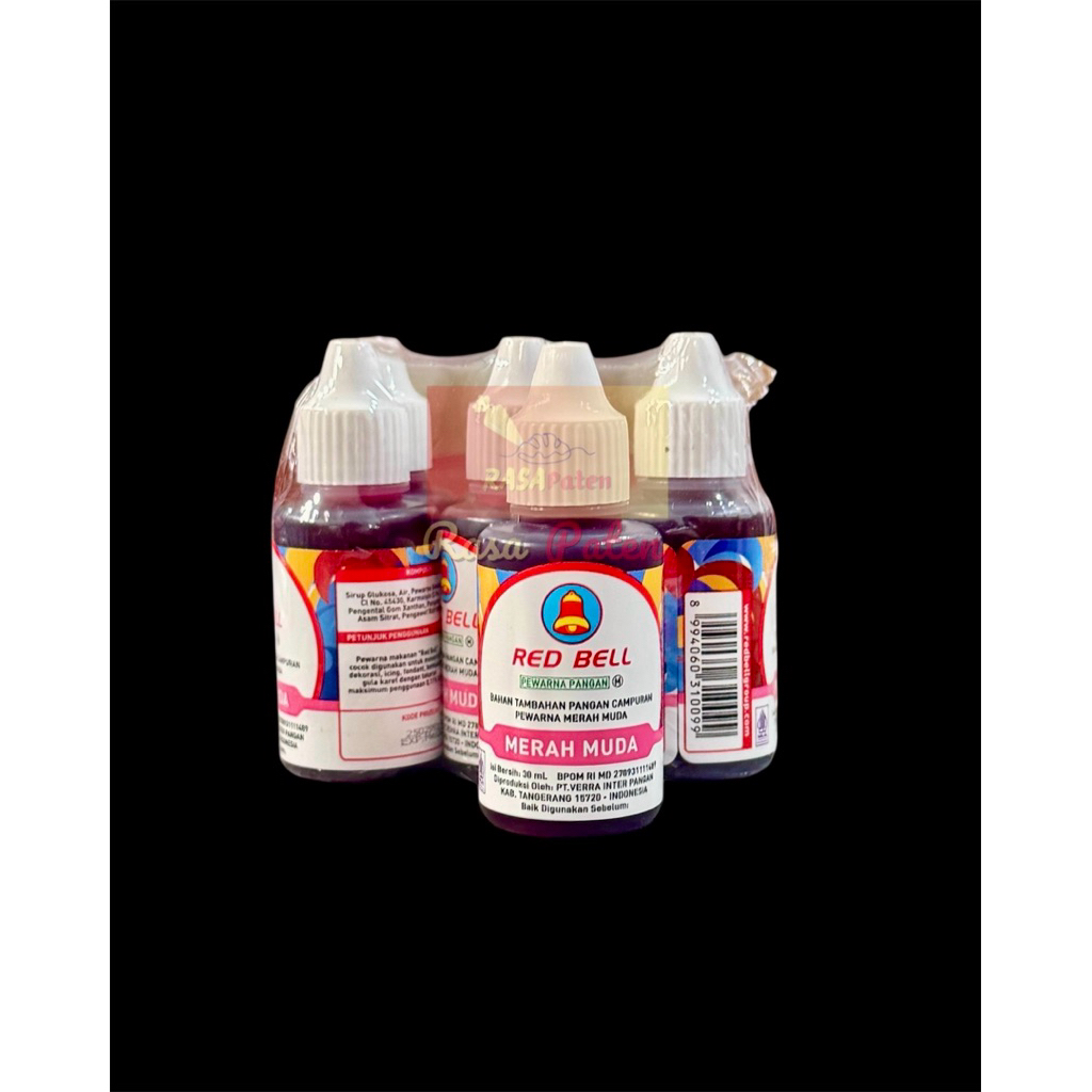 

PEWARNA RED BELL 30 ml MERAH MUDA / PINK WATER BASED Halal BPOM RI COD Satuan / Lusinan