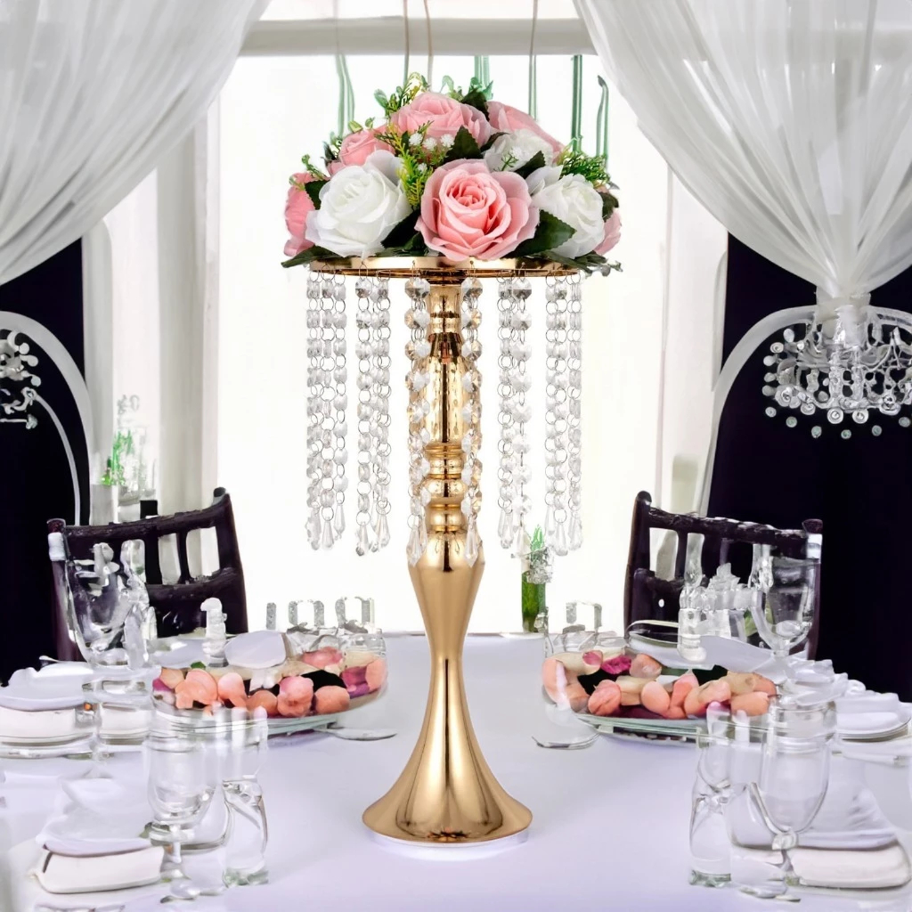 Vas Bunga Hiasan Dekorasi Ruang Tamu Mewah Pajangan Lemari Kaca Luxurious Wedding Vase Decoration
