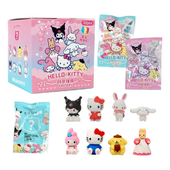 

PENGHAPUS Karakter Misteri Bag Eraser Cinnamoroll Kuromi Hello Kitty My Melodi Pompopurin Stationery