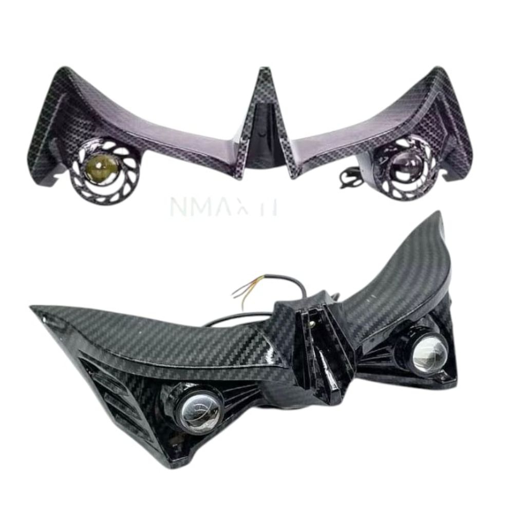 winglet karbon nmax plus lampu tembak winglet karbon nmax new nmax old