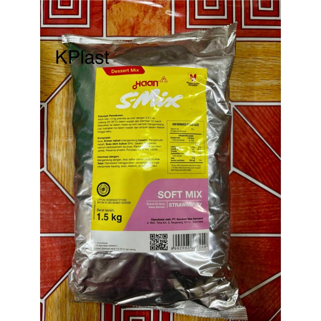 

1,5 kg Haan SMix Strawberry /S-Mix Dessert Milk / Ice Cream Stroberi / Es Krim Haan Stroberi