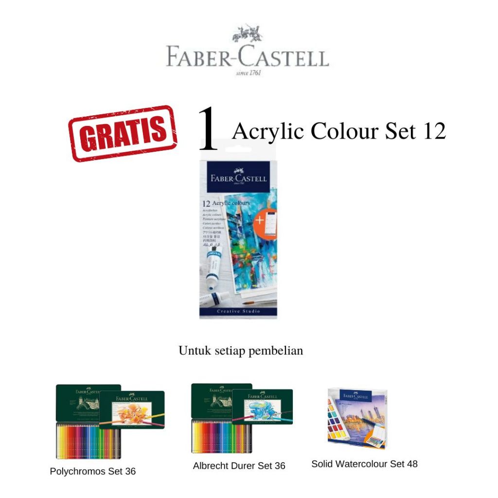 

Faber-Castell Hadiah Acrylic Set 12