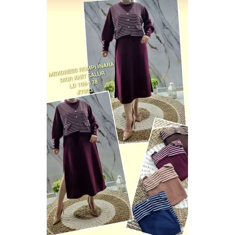 Midi Dress Vest Inara By Aquila/Midi Dress knit Inara/Midi Dress Non busui