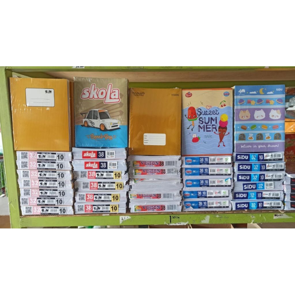

3 PAK BUKU TULIS SIDU, BIGBOS, VISION, SON, SKOLA