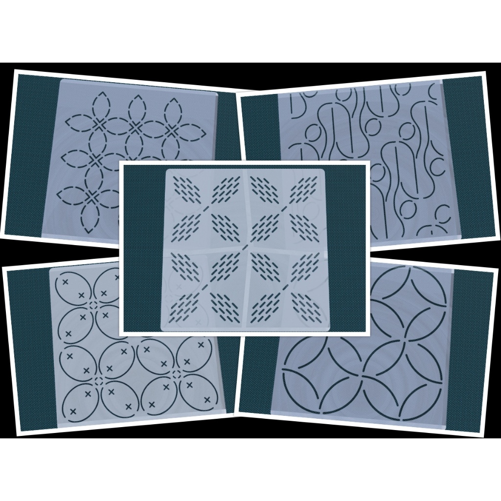 

Sashiko Template Mika Pola Batik isi 5 pola ukuran 11x11cm Set 4